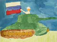 Готовим рисунки на выставку ко Дню Победы.